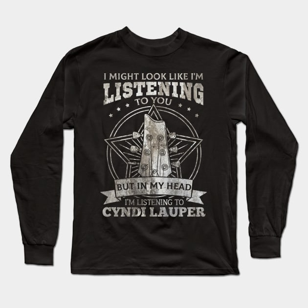 Cyndi Lauper Long Sleeve T-Shirt by Astraxxx